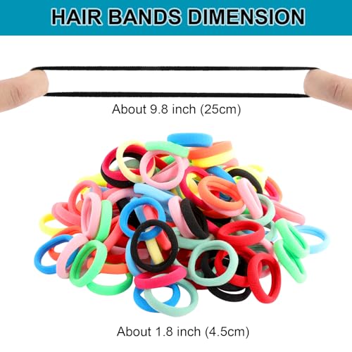 120PCS Soft Cotton Seamless Hair Ties - Assorted Colors Ponytail Holders