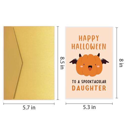 Funny Happy Halloween Card for Daughter with Envelope, Spooktacular Gift