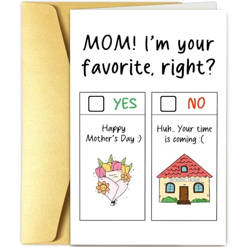 Cheeky Mother's Day Card - 'Am I Your Favorite Child?' Humor