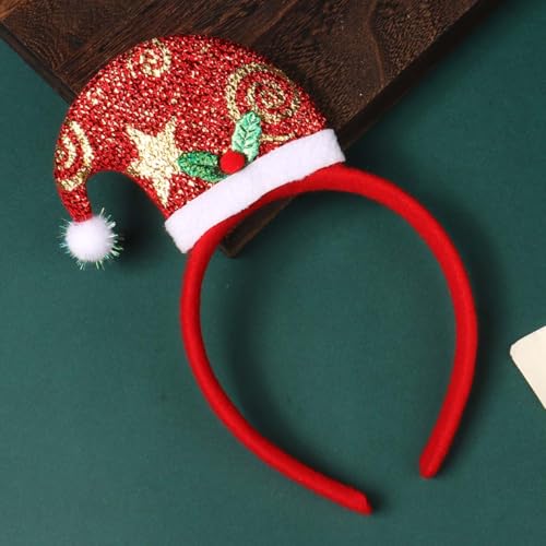 3Pcs Christmas Headbands - Santa Claus & Elk Antlers Hair Accessories
