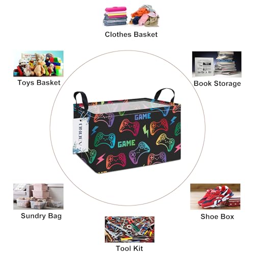 ONOEV Rectangular Game Controller Storage Bin - Collapsible Organizer