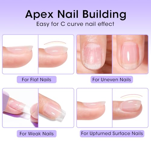 GELLEN Clear Builder Gel for Nails - 18ml Hard Gel for Extensions