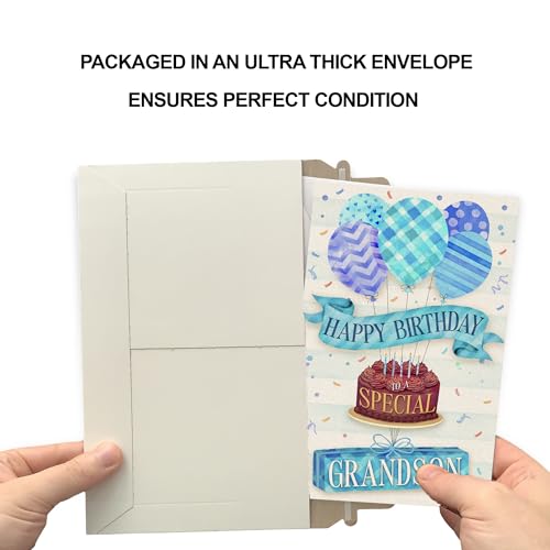 Grandson Birthday Card - Made in America, Eco-Friendly, 5x7.75in