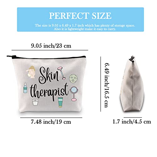 Skin Therapist Zipper Pouch Esthetician Appreciation Makeup Bag