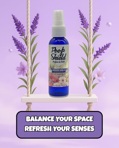 Mystic Romance Poop Shield Toilet Spray Lavender Vanilla 2oz - Essential Oil Deodorizer