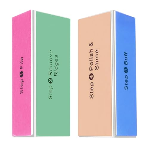 SKYPIA 4-Way Nail Buffer Block and Files - Professional Salon Manicure Tool