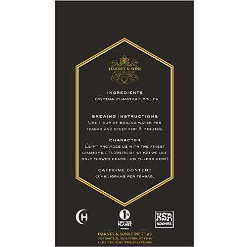 Harney & Sons Egyptian Chamomile Herbal Tea - 20 Bags (Pack of 2)