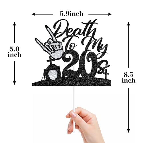 Death to My 20s Cake Topper for 30th Birthday Celebration