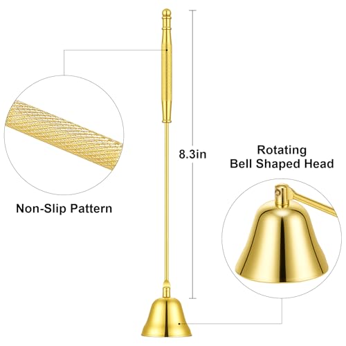 Vaincre Gold Stainless Steel Candle Snuffer with Long Handle