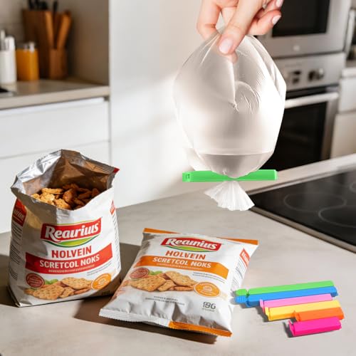 40 PCS Colorful Chip Clips - Food Storage Bag Sealing Clips