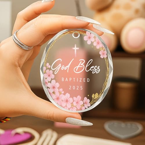 God Bless Baptized Ornament 2025 - Acrylic Keepsake Gift