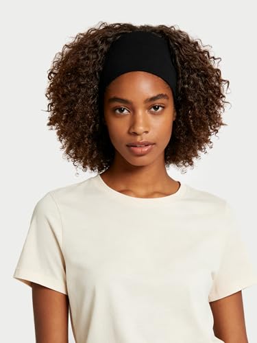 Wide Headbands For Women, 3-Pack Non-Slip Soft Cotton Stretchy Headband