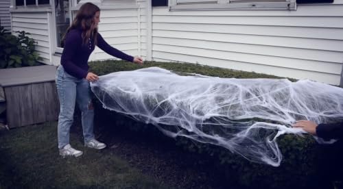 Lonesa 200 Sq. Ft White Spider Web Decoration with Spiders