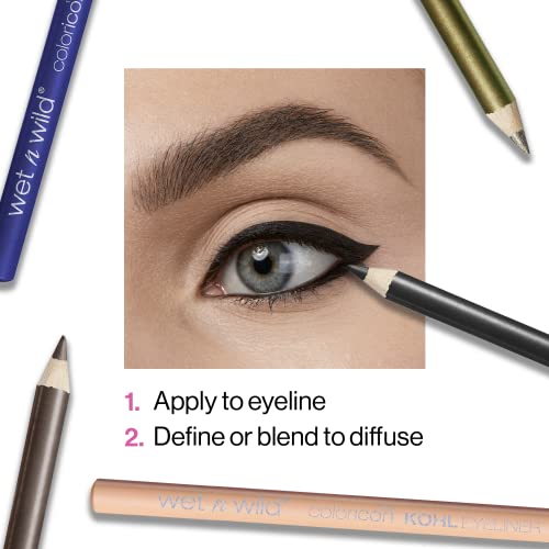Wet n Wild Color Icon Kohl Eyeliner Pencil, Baby's Got Black, 5-Pack