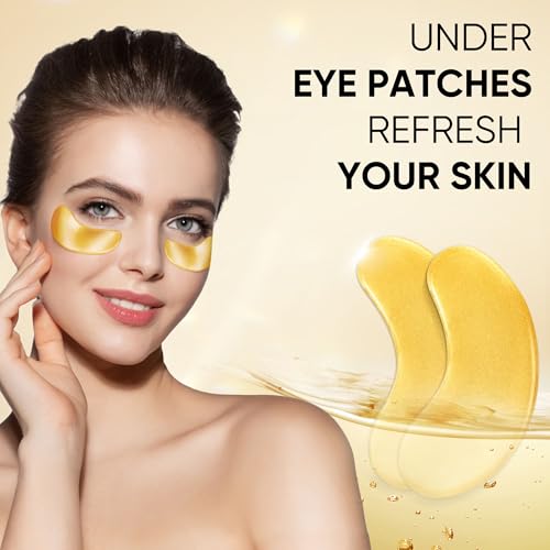 Bukamkom 24K Gold Under Eye Patches - 10 Pairs Anti-Aging Eye Masks