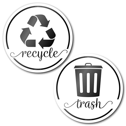 Premium Recycle Stickers for Trash Bins - 3.5" Laminated Labels