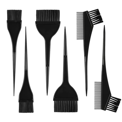 6-Piece Hair Dye Brush and Comb Applicator Kit for Salon and Home Coloring
