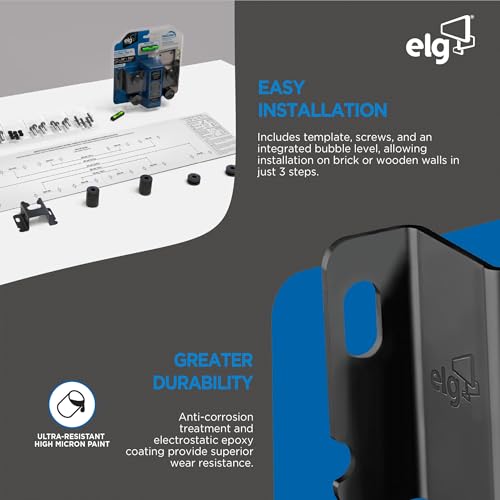 ELG Fixed Low-Profile TV Wall Mount for 14-75" TVs, 220 lbs Capacity