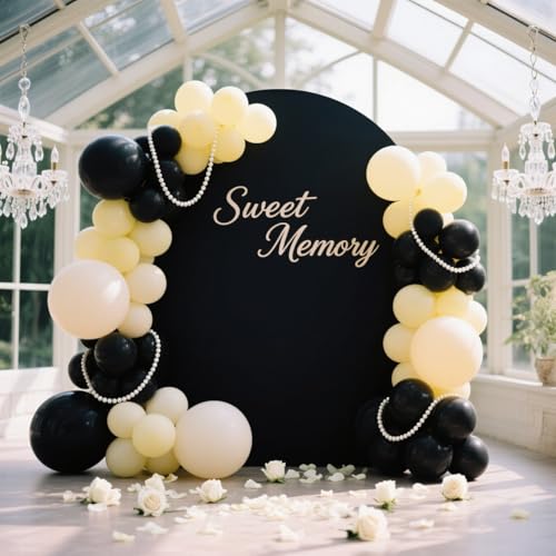 Black Matte Latex Balloons 12 Inch 100 Pack for Party Decor and Arches