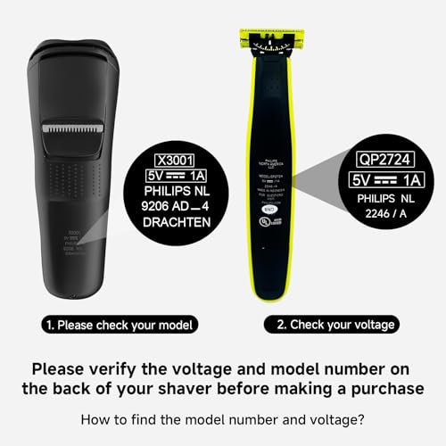 5V USB Charger Cord for Philips Norelco OneBlade & Beard Trimmer
