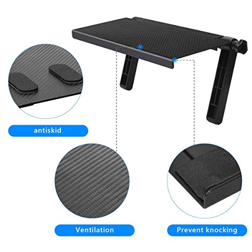 13 Inch Wall-Mounted Cable Box Shelf for TV, Media Storage, Black