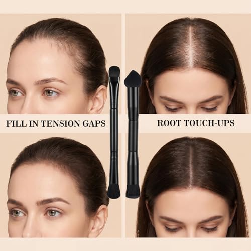 Dual Ended Hairline Powder Brush Set 2PCS Root Touch Up Sponge Tool