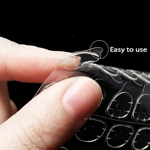 MOLILON 480pcs Nail Adhesive Tabs Transparent Jelly Glue for Press on Nails
