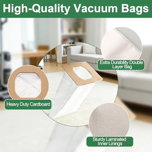 Type I HEPA Vacuum Bags for Hoover Vacuum Cleaners - 5 Pack