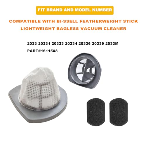 GABEROAD 2-Pack Vacuum & Foam Filter Set for Featherweight Stick Vacuums