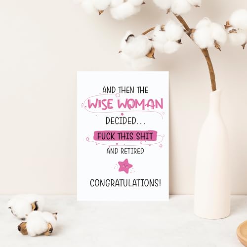 Funny Retirement Card for Women - Perfect Colleague Farewell Gift