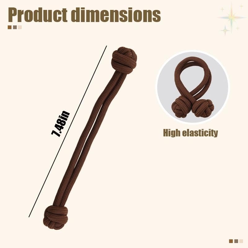 Chinese Knot Hair Ties 5 PCS Elastics Bands for Thick Long Hair