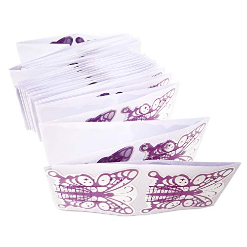 Honbay 100PCS Butterfly Acrylic Nail Extension Form Guides