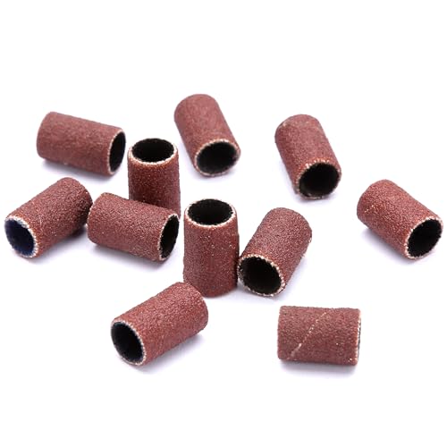 GREEN FABWOOD 100 Pcs Professional Nail Drill Sanding Bands Grit 180