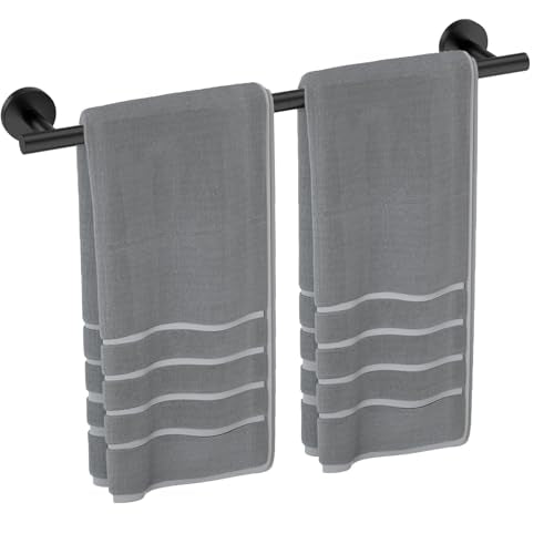 Luxbaro 26 Inch Matte Black Towel Bar - Rust-Resistant Steel
