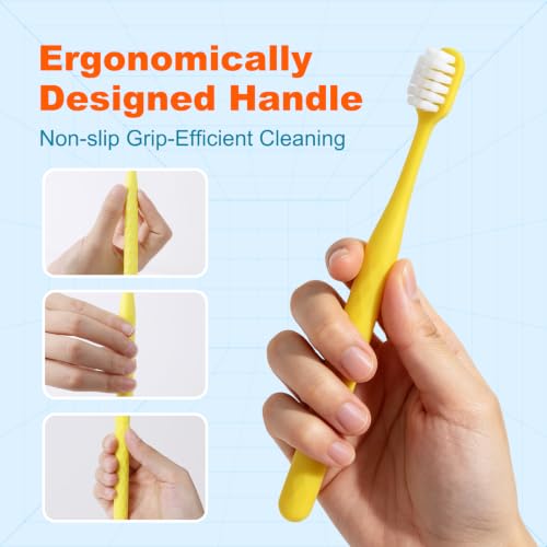 Navona 6-Pack Extra Soft Nano Toothbrushes for Sensitive Gums & Teeth