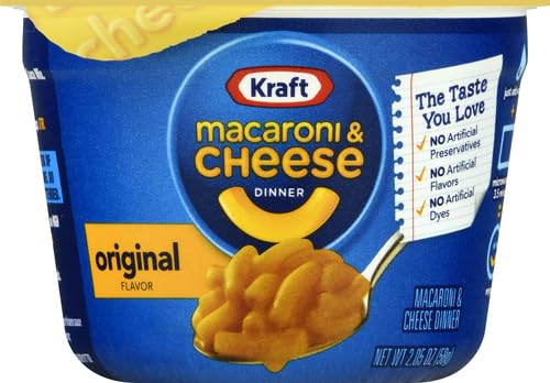 Kraft Mac & Cheese Cups 8 Pack, Microwaveable Cheesy Pasta Snacks