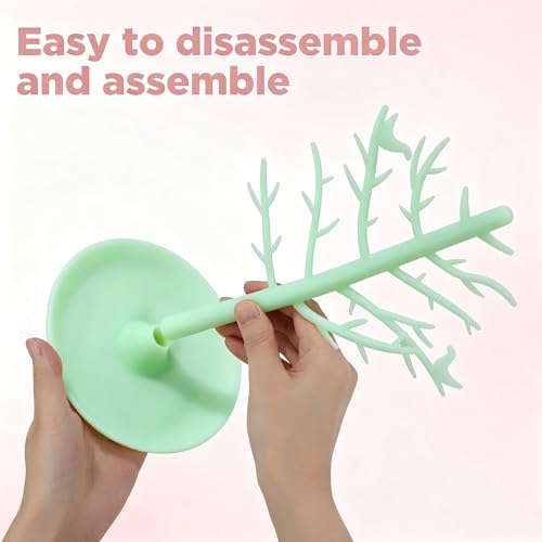Silicone Jewelry Tree Organizer Stand – Necklace, Earring & Ring Display for Vanity
