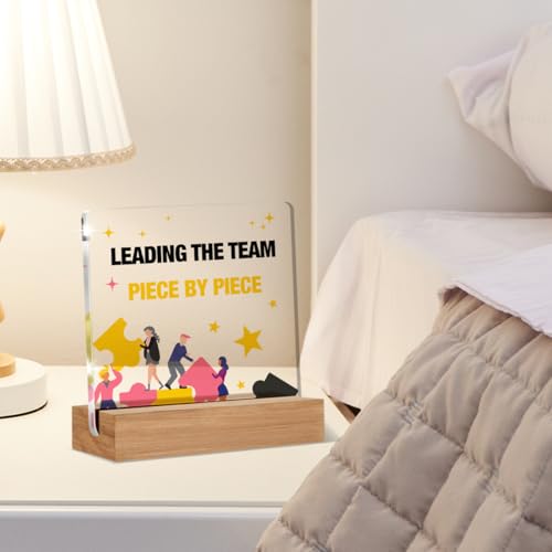Acrylic Desk Decor Gift for Boss - 4x4 Inches Inspirational Sign