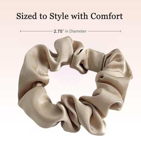 WENICER Ultra-Petite Satin Hair Scrunchies - 5 Pack Silk Hair Ties