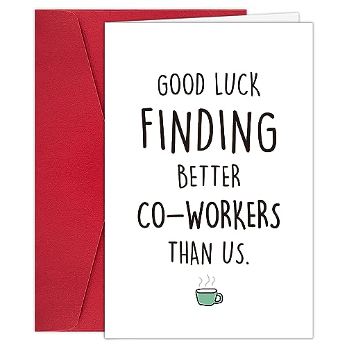 Funny Farewell Card for Coworkers - Good Luck Wishes