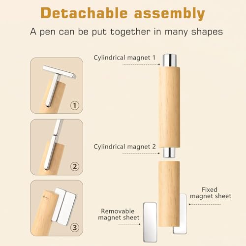 4-in-1 Cat Eye Nail Magnet Tool with Wooden Handle YGJ-012