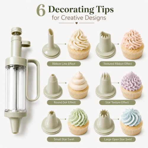 Tamodan Cake Decorating Gun Set - 7-Piece Icing Dispenser Kit