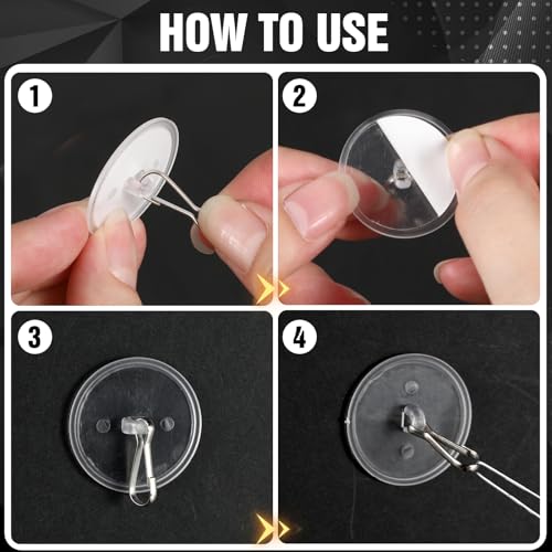 10-Pack Self-Adhesive Ceiling Hooks with 80ft Line for Easy Hanging