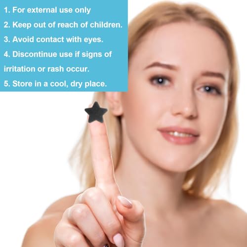Gosknor 600pcs Black Pimple Patches - Star & Round Acne Spot Dots Stickers