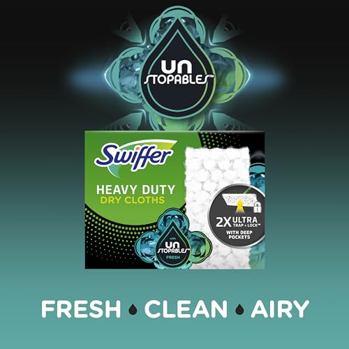 Swiffer Heavy Duty Dry Cloth Refills with Unstopables Fresh Scent - 20 Count