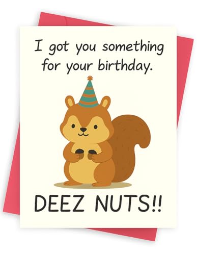 Funny Birthday Card for Husband and Boyfriend with Red Envelope