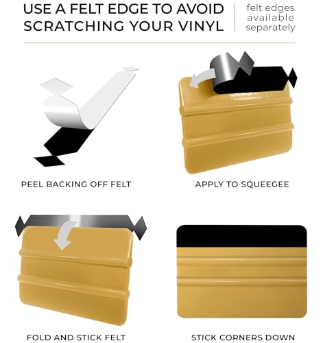 VViViD Gold Vinyl Wrap Squeegee - Durable Tool for Car Wraps