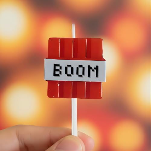 GROUP DMR Boom Gamer Themed Birthday Candles - 6 Pack, Reusable & Odorless Cake Toppers