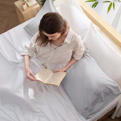 Bedsure Body Pillowcase, Light Grey, 20" x 54", Rayon from Bamboo