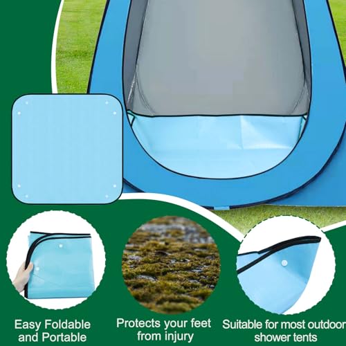 39.37" Camp Shower Tent Mat Non Slip Camping Mat Foldable Outdoor Shower Tent Floor Mat Portable Changing Tents Bottom Pad Protect Feet Keep Clean (Only Mat)